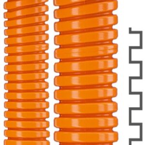 0261.239.048 / 10261239048 ROHRflex® PA6-L 47.0 x 54.5 mm signal Orange, e-Mobility certified ECE-R 118.03, coarse profile corrugated nylon conduit