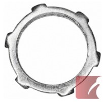 IBIS LN200 2” NPT galvanized steel toothed locknut for plastic or metal NPT threaded conduit fittings, cord grips, strain reliefs