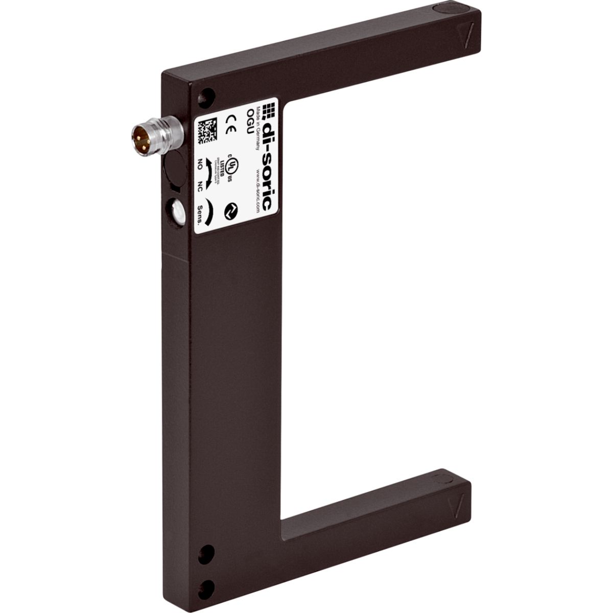 OGU-101-G3-T3.jpg OGU-101-G3-T3 di-soric 100 mm standard U-shaped visible red light fork barrier, Push-pull 100 mA NO/NC, IO-Link