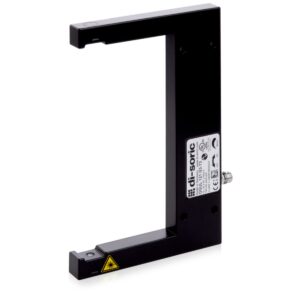 OGUL-121-G3-T3 di-soric 120 mm U-shaped visible red light laser fork barrier, Push-pull 100 mA NO/NC, IO-Link