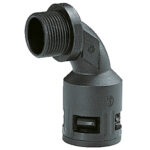 5020.018.204 / 15020018204 RQB90-N 3/8” NPT FLEXAquick® black 90 bend elbow connector for 15.8 mm OD conduit, IP68