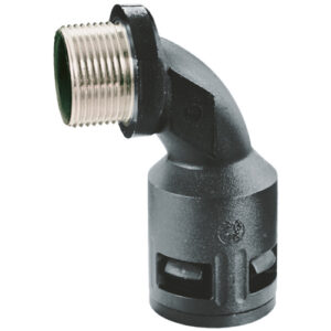 Flexa RQBK90-P 5020.088.248 / 15020088248 PG48 black 90 degree bend elbow metal thread connector for 54.5 mm OD conduit