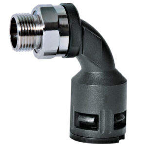 5121.434.232 / 15121434232 RQBK90DR-M M32 x 1.5 mm swivel short thread FLEXAquick 90 degree bend elbow connector for 34.5 mm OD conduit