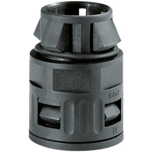 5020.082.211 / 15020082211 RQG1-S 18.0 mm knockout threadless "push-lock" FLEXAquick black straight connector for 15.8 mm OD conduit