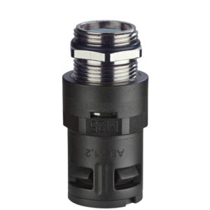 5111.021.220 / 15111021220 RQGKZE-M M20 x 1.5 mm FLEXAquick® straight metal thread bonding strain relief connector, 10.0 – 12.5 mm grip, for 21.2 mm OD conduit