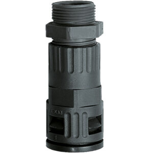 5020.034.221 / 15020034221 RQGZ-P PG 21 FLEXAquick® black straight connector, 13 – 18 mm grip strain relief, for 28.5 mm OD conduit, IP68 sealing