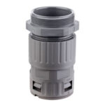 5020.034.007 / 15020034007 RQGZ-P PG 7 FLEXAquick® grey straight connector, 3.0 – 6.5 mm grip strain relief, for 10.0 mm OD conduit, IP68 sealing