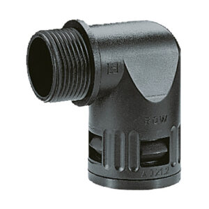 Flexa RQW-P 5020.028.213 / 15020028213 PG13.5 black 90° elbow connector for 18.5 mm OD conduit, IP68 sealing