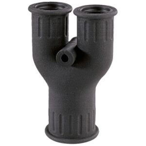 5020.033.209 / 15020033209 RQY 34.5 / 2 x 28.5 mm FLEXA black rubber “Y” distributor fitting for corrugated conduits