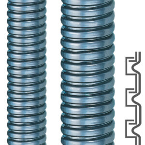 2210.711.022 / 12210711022 Flexa SPR-PU-AS 22.0 x 27.0 mm liquidtight flexible galvanized steel conduit, with blue polyurethane (PU) protective jacket