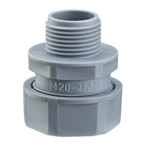 5020.130.007 / 15020130007 USK-P PG 7 Flexa grey plastic straight connector for 10.0 mm OD AIRflex® conduits