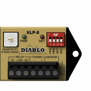XLP-8-75 Diablo Controls Loop Detector & Probe Kit, 75 foot cable, ultra low power, solar ready, 8 - 30 Volts AC or DC, fail-safe mode, relay output