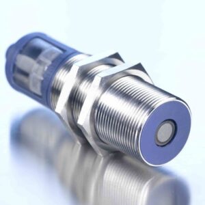 Microsonic Chemical-Resistant Body crm+25/DD/TC/E 30 - 350 mm range Ultrasonic Proximity Sensor, stainless steel, digital display, 2 x PNP NO/NC outputs