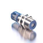 Microsonic Chemical-Resistant Body crm+35/F/TC/E 85 - 600 mm range Ultrasonic Proximity Sensor, stainless steel, display, push-pull output, IO-Link