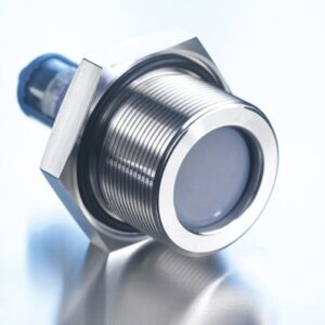 hps+340/DIU/TC/E/G2 Microsonic Chemical-Resistant stainless steel 350 - 8000 mm range Ultrasonic Distance Measuring Sensor, display, analog 4-20 mA, 0-10 V, PNP NO/NC outputs